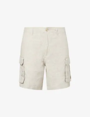 SUMMIT Wide-Leg Cargo Linen Shorts