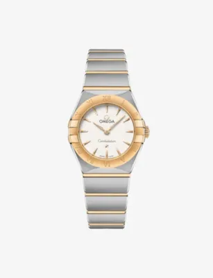 OMEGA Constellation 18ct Yellow-Gold And Stainless-Steel Quartz Watch 25mm in WHITE – Jewellery & Watches | Mens luxury watches