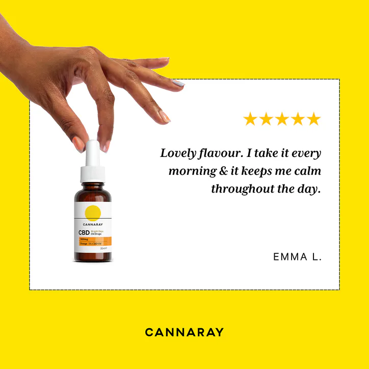 Cannaray Bright Days Oil Drops Orange Flavour 1500mg 30ml detail 3