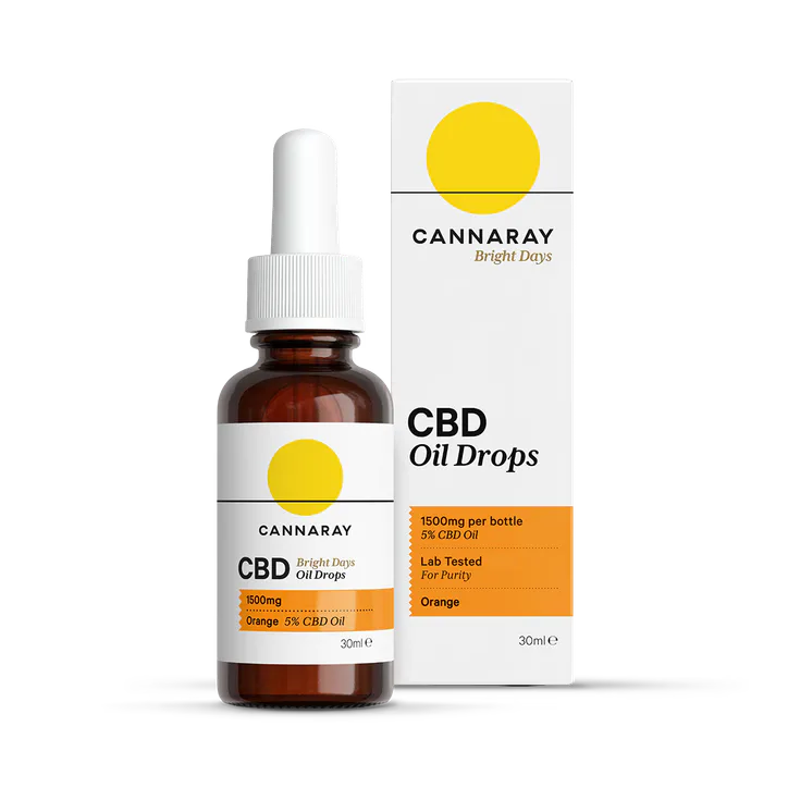 Cannaray Bright Days Oil Drops Orange Flavour 1500mg 30ml