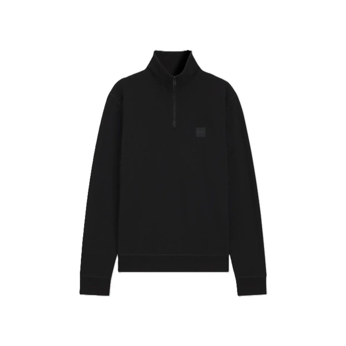 Boss Mens BOSS ORANGE Quarter Zip Fleece Jumper with Logo Detail (Zetrust)