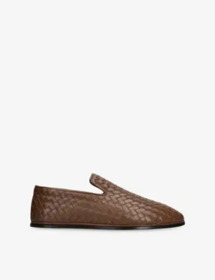 BOTTEGA VENETA Sunday Intrecciato Leather Slippers - EUR 41 / 7 UK MEN