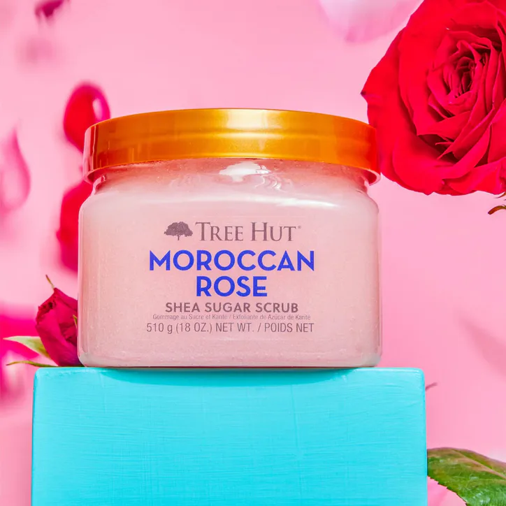 Tree Hut Moroccan Rose Shea Sugar Scrub 510g detail 2
