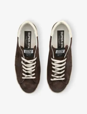 GOLDEN GOOSE Exclusive Super-Star 1 Leather Trainers - EUR 46 / 12 UK MEN in Dark Brown, additional product view 2