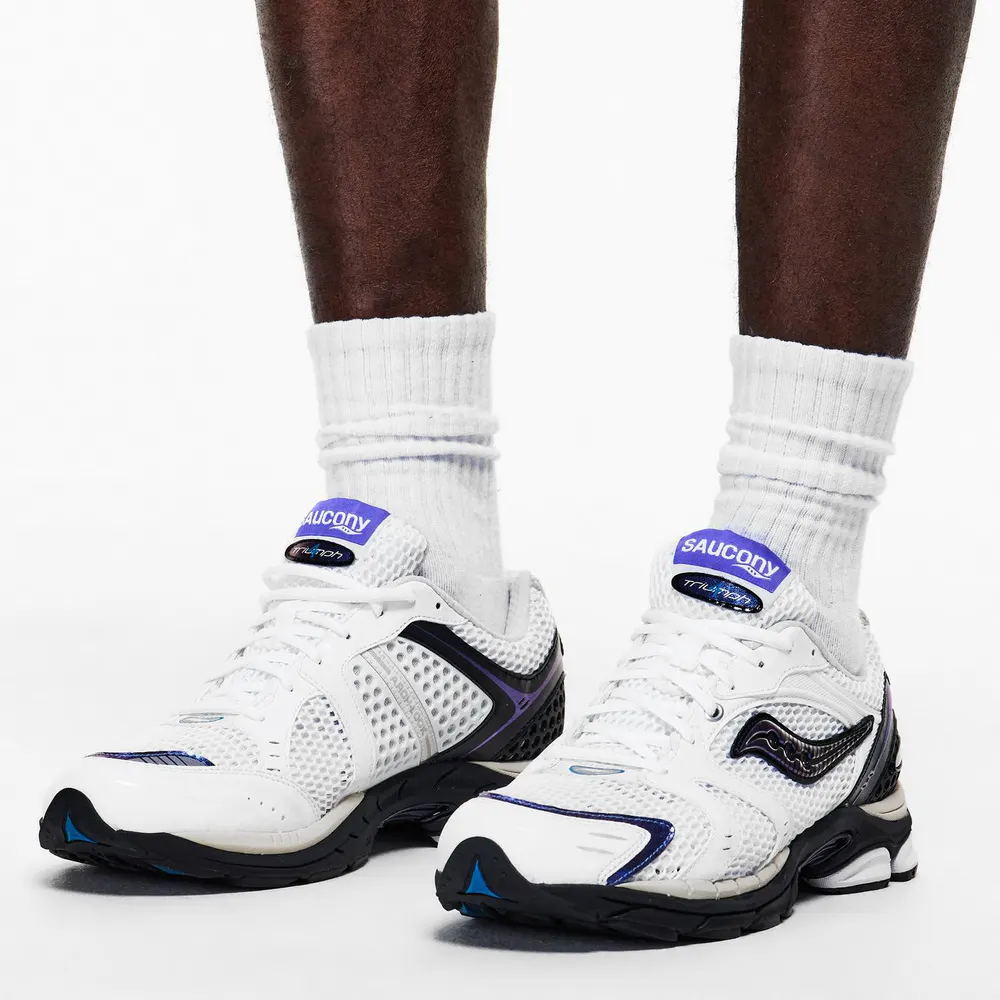 Saucony Men's Trainers in White/Night Sky, additional product view 3