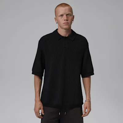 Jordan Flight Men's Short-Sleeve Knit Polo - Black in Black – Nike men's and unisex