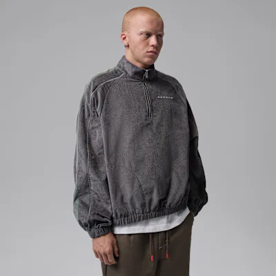 Jordan Flight Men's Corduroy 1/2-Zip Top - Night Forest/Night Forest/Clay Green/White