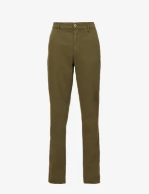 NUDIE JEANS Easy Alvin regular-fit stretch-cotton trousers - 33/30 in OLIVE – Mens | Jeans | Slim
