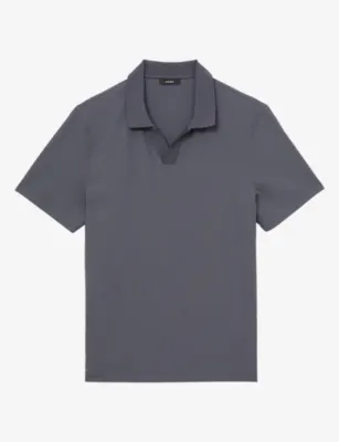 REISS Dover Textured Stretch-Woven Polo Shirt