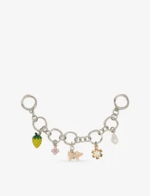 TORY BURCH Multi-Charm Metal Bag Chain in TORY SILVER – Mens | Keyrings
