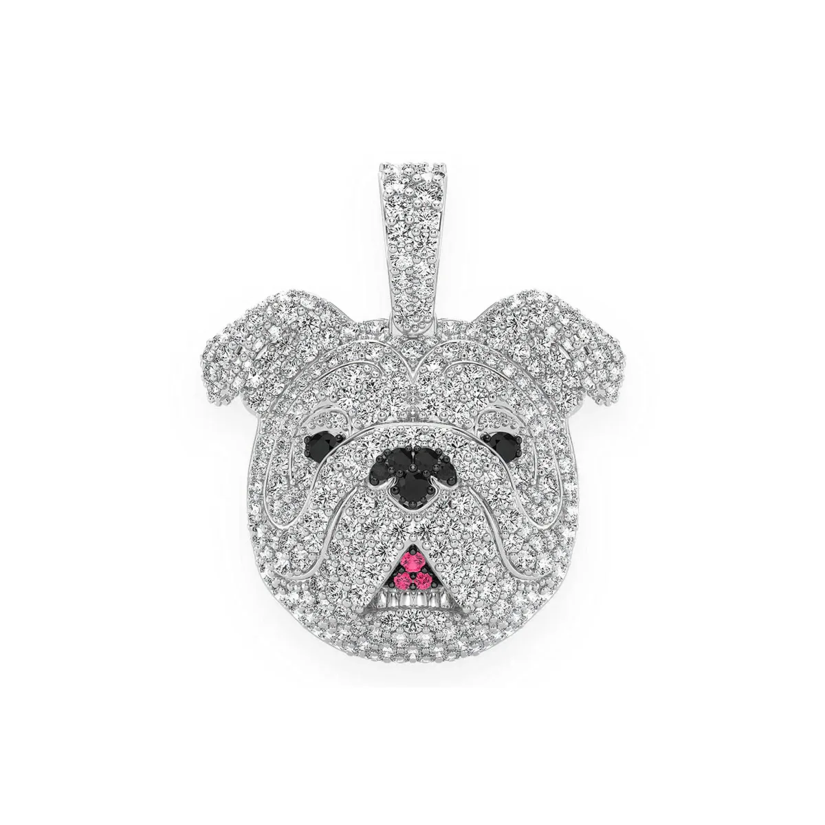 For Him Bulldog Diamond Pendant in Rose Gold – Pendant