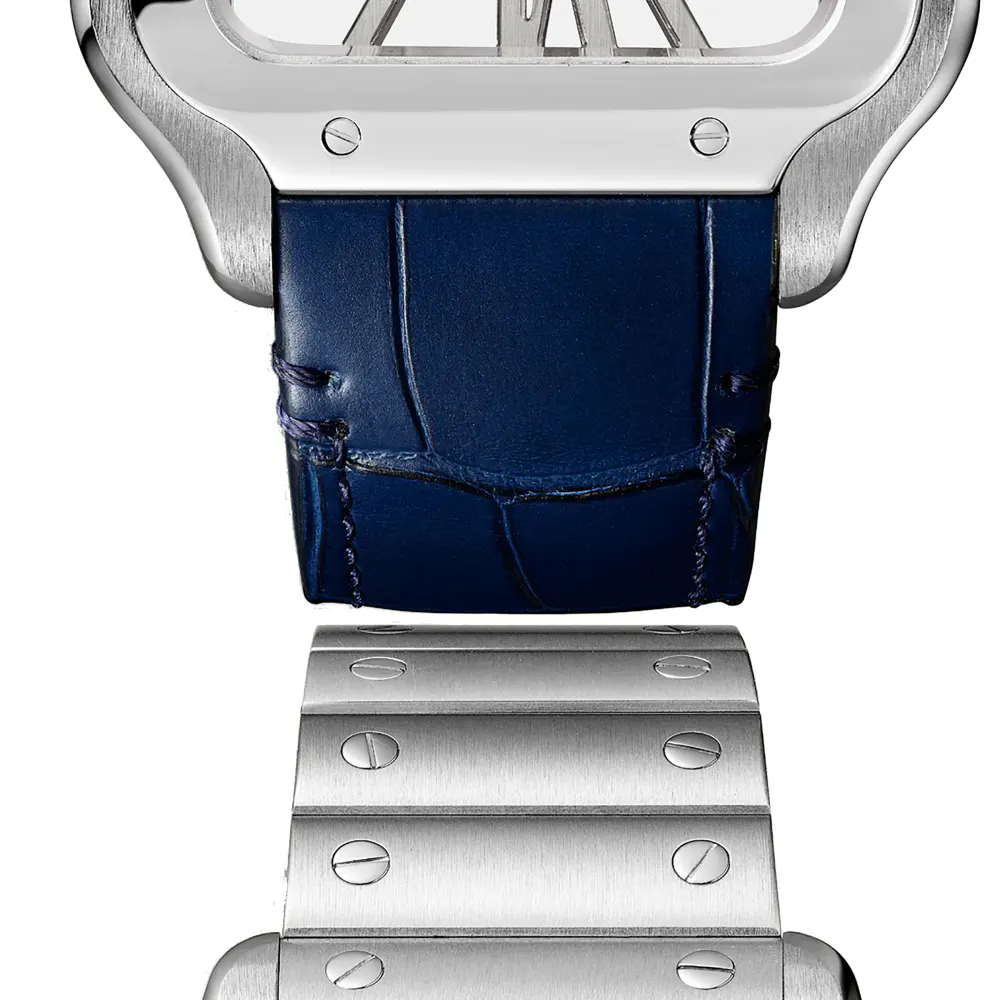 Cartier Santos De Cartier Watch, Large Model, Hand-Wound Mechanical Movement, Steel detail 2