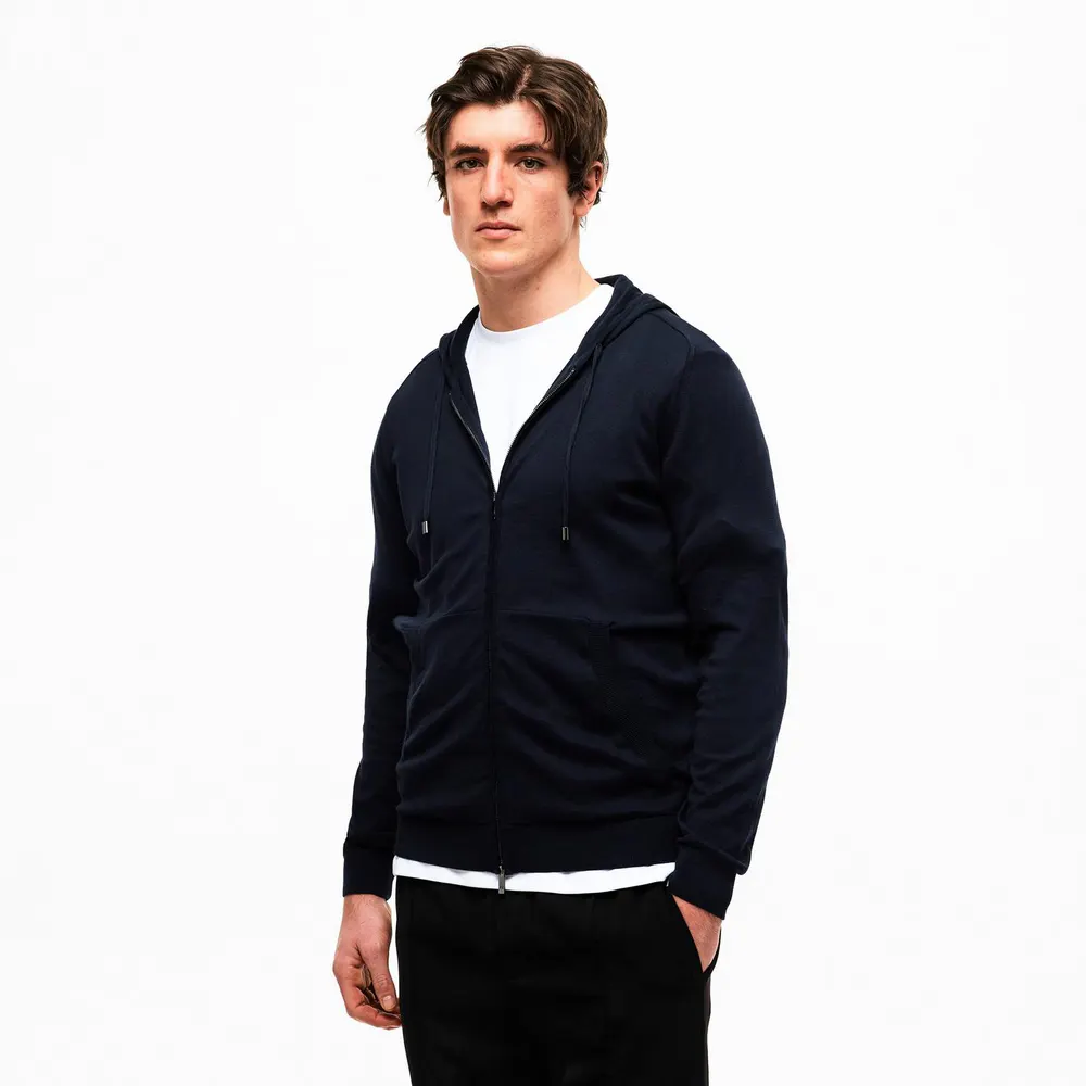 Pal Zileri Men's Zip Knitted Hoodie detail 3