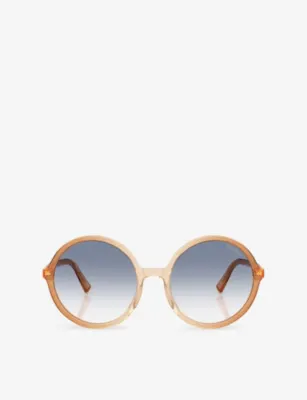 MIU MIU MU B02S Round-Frame Acetate Sunglasses