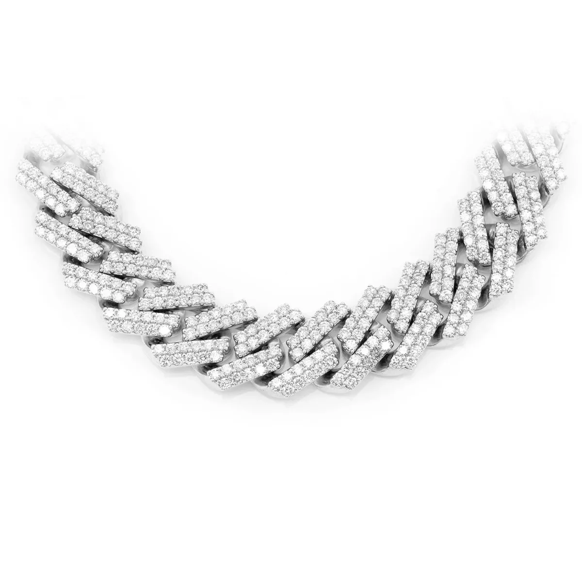 For Him Raised Cuban Diamond Necklace in 13mm / 28.25ctw / Rose Gold / 22" – Necklace