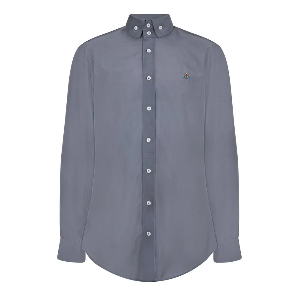 Vivienne Westwood Men's Logo Cotton Krall Long Sleeved Shirt