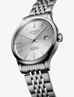 LONGINES L2.821.4.72.6 Record Silver Dial Stainless-Steel Automatic Watch in STAINLESS STEEL, additional product view 2