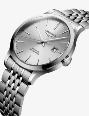 LONGINES L2.821.4.72.6 Record Silver Dial Stainless-Steel Automatic Watch in STAINLESS STEEL, additional product view 3