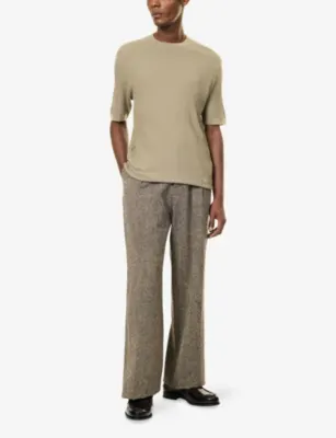 EMPORIO ARMANI Square-Knit Virgin-Wool T-Shirt detail 2