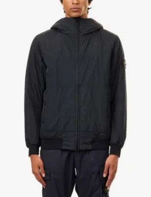 STONE ISLAND Compass-Logo Crinkle Reps Hooded Woven Jacket detail 3