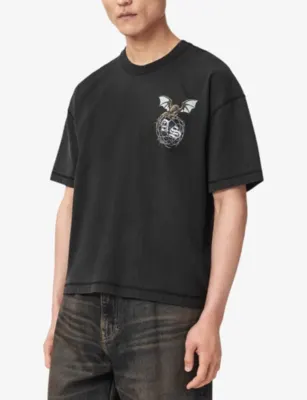 ALLSAINTS Wyvern Graphic-Print Cotton T-Shirt detail 3