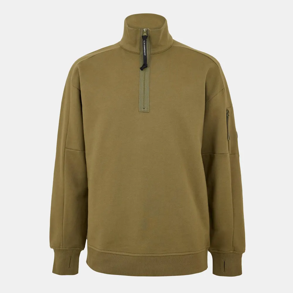CP Company Men's Lens Quarter-Zip Fleece Top