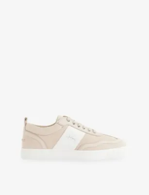 CHRISTIAN LOUBOUTIN Retero Flat Leather Trainers - 5.5 in BEIGE/WHITE – Mens | Trainers | Lace up trainers