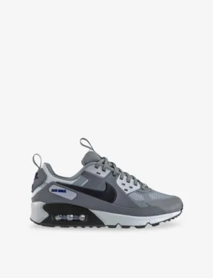 For Him Air Max 90 Drift Leather and Mesh Trainers - 11 in COOL GREY WOLF GREY DEEP – Mens | Trainers | Lace up trainers