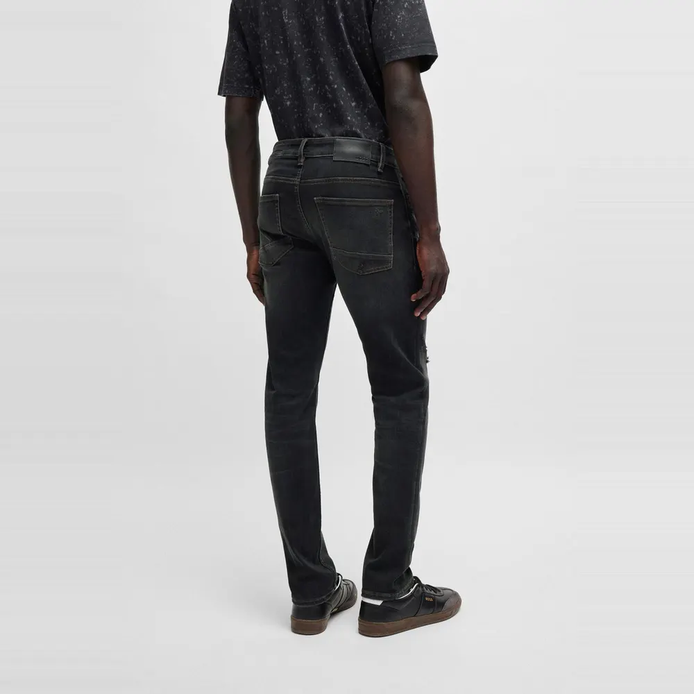 Boss Men's Delaware Bc C Jeans in Dark Grey, additional product view 3