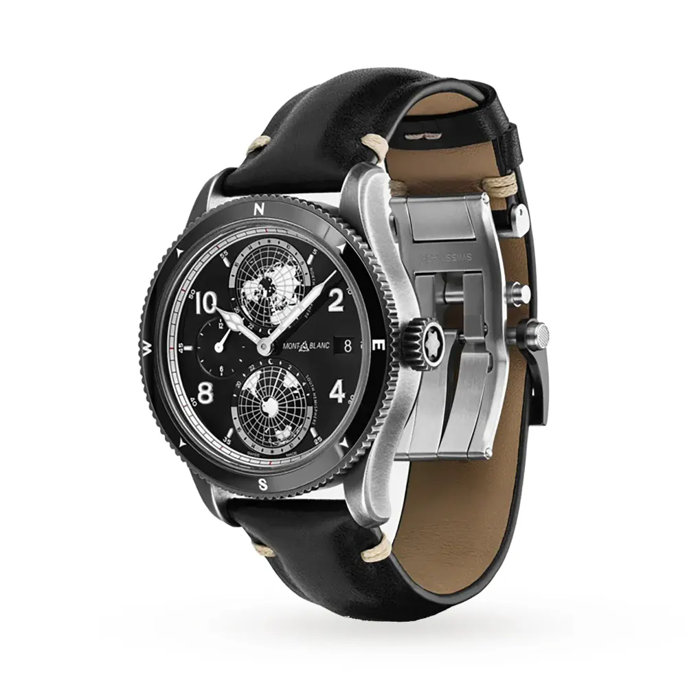 MontBlanc 1858 Geosphere UltraBlack Limited Edition Mens Watch in Black, additional product view 3