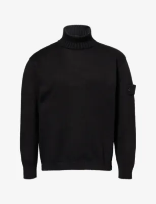 STONE ISLAND Ghost Knitted Cotton-Blend Roll-Neck