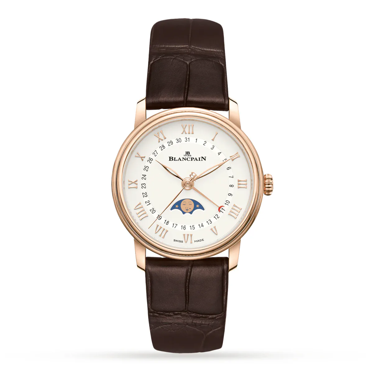 Blancpain Villeret Quantieme Phases de Lune 33mm Ladies Watch Cream