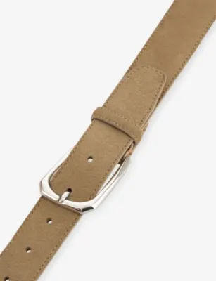BOGGI MILANO Square-Buckle Suede Belt - 38 detail 2