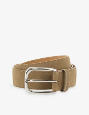 BOGGI MILANO Square-Buckle Suede Belt - 38