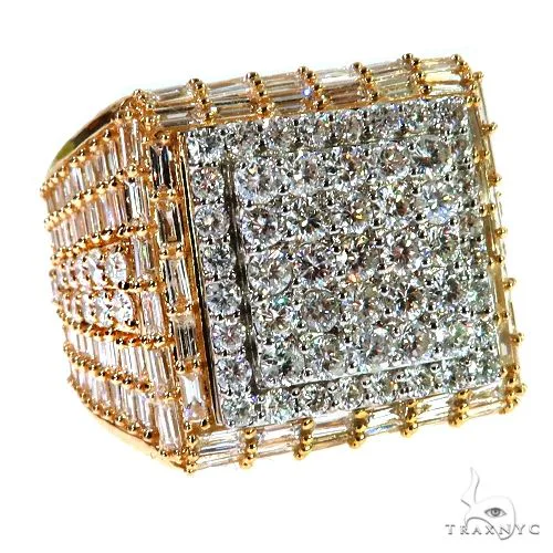 AHMED - MOON JEWELRY 14K Gold Baguette Diamond Ring 67925 in Rose / 8 – Ring