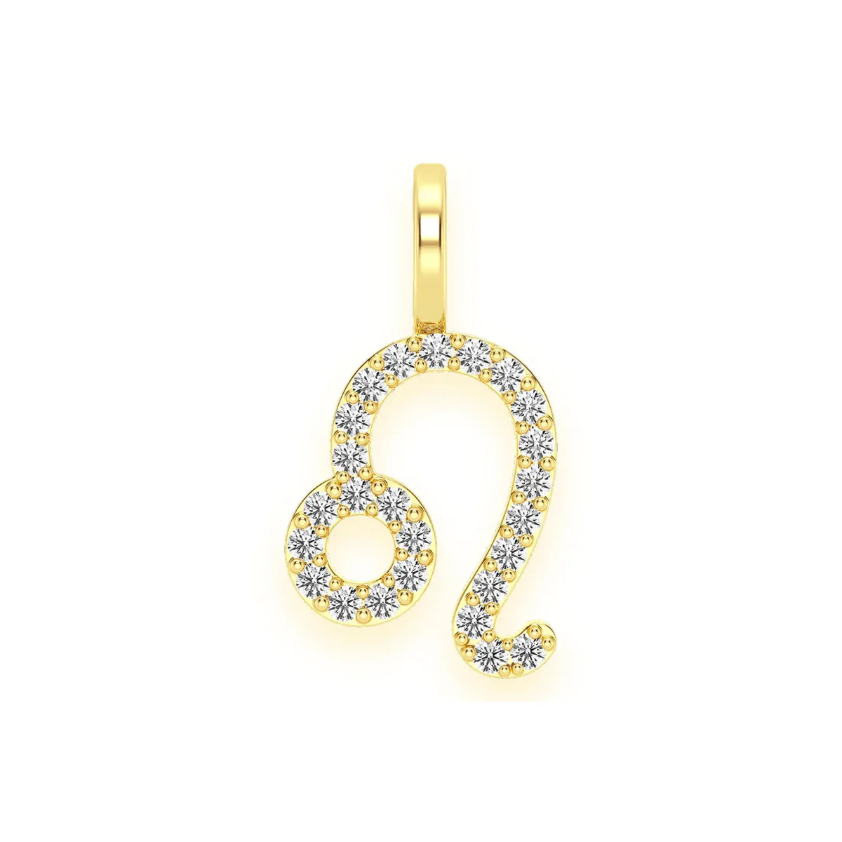 For Him Astrology Zodiac Diamond Pendant in Leo / Yellow Gold / Natural Diamond – Pendant