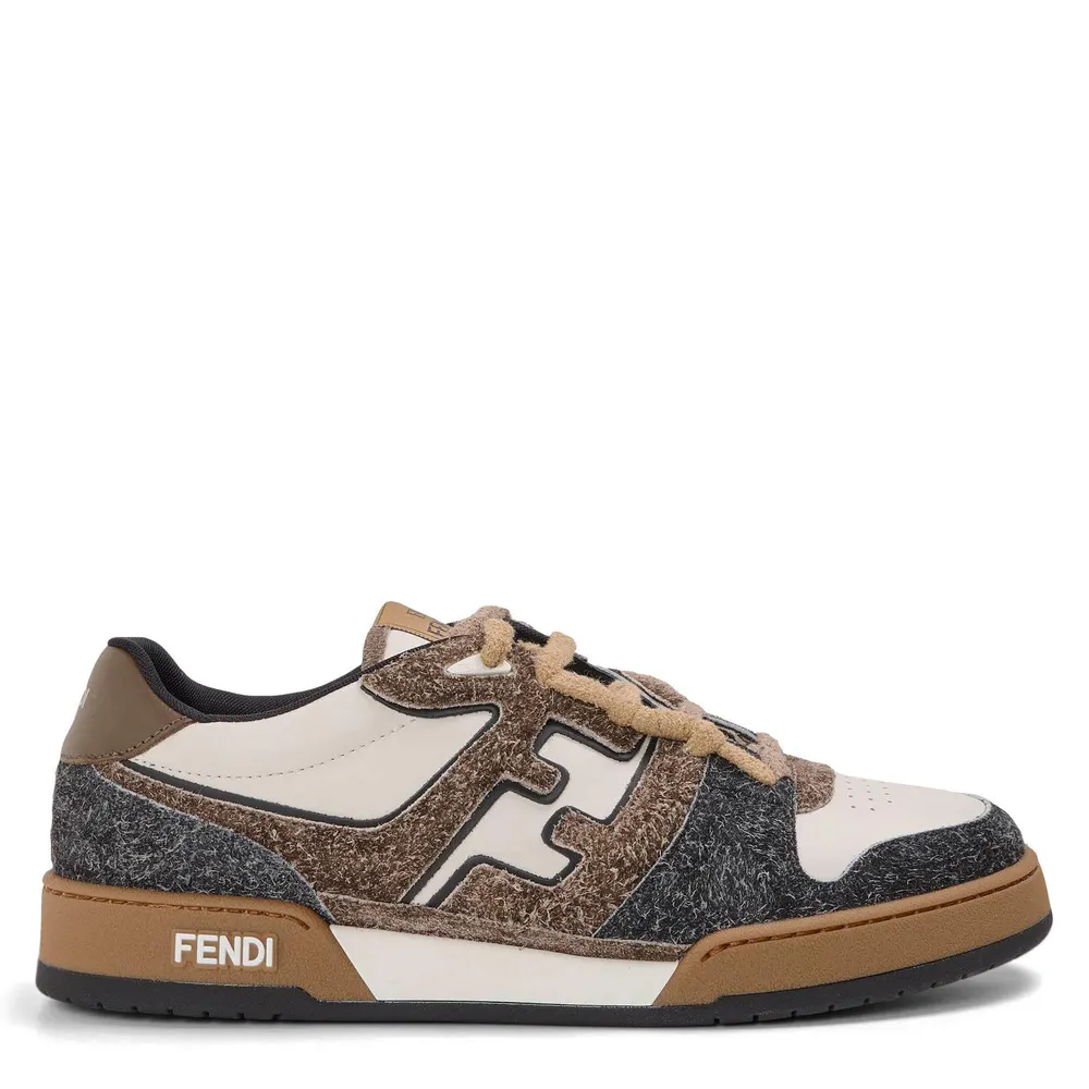 Fendi Men's Low-Top Trainers in White/Brwn – Footwear