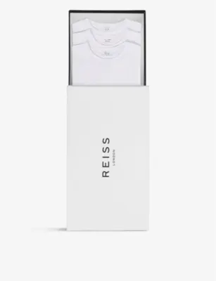REISS Bless short-sleeved crewneck pack of three cotton-jersey T-shirts