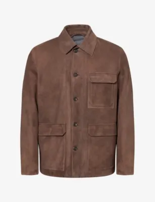 CORNELIANI Patch-Pocket Padded Suede Jacket in BROWN – Mens | Coats & jackets | Puffer jackets