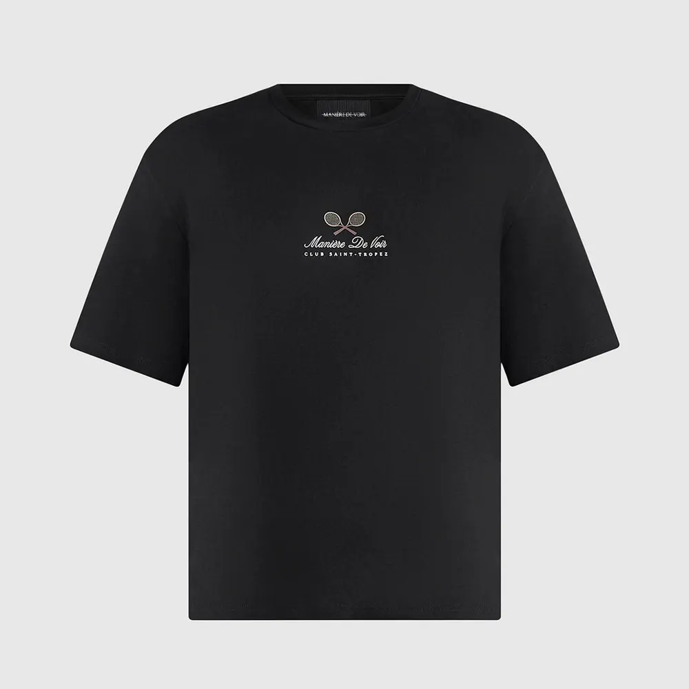 Maniere De Voir Mens Aaron Club Saint-Tropez Cotton T-Shirt detail 2