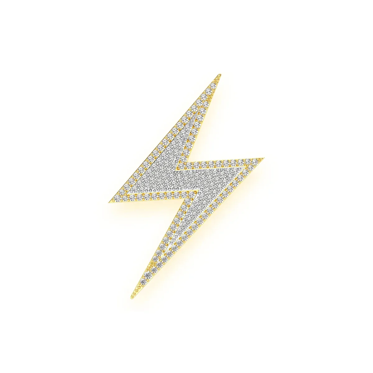 For Him Hidden Bail Lightning Pendant in 0.65ctw / Yellow Gold / Natural Diamond – Pendant