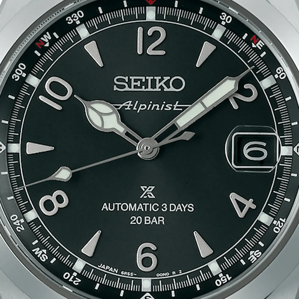 Seiko Prospex Prospex Alpinist 39.5mm Mens Watch ‘Summit’ Black Dial Bracelet Watch detail 2