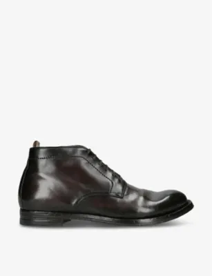 OFFICINE CREATIVE Anatomia 88 leather boots - DARK BROWN - EUR 42.5 / 8.5 UK MEN in DARK BROWN – Mens | Boots | Lace up | Formal