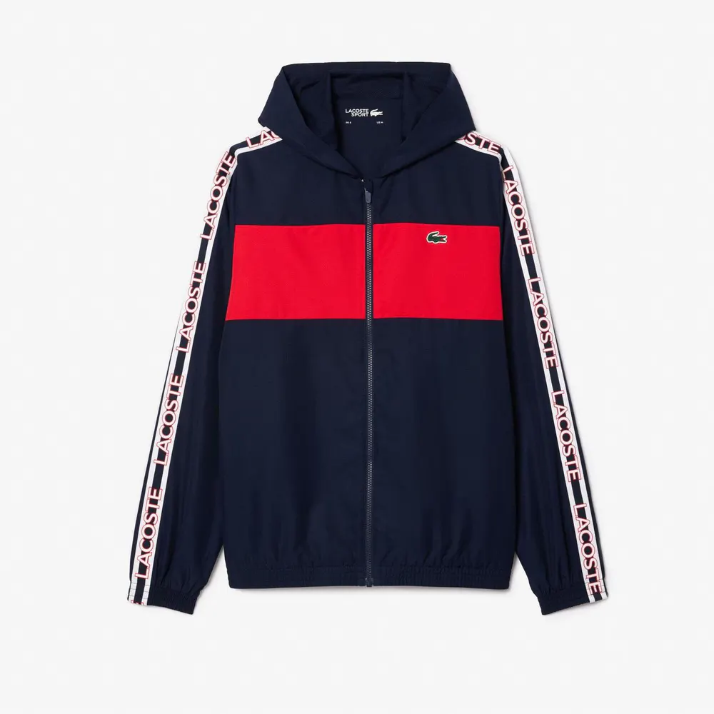 Lacoste Colour Block Logo Stripe Tennis Jacket
