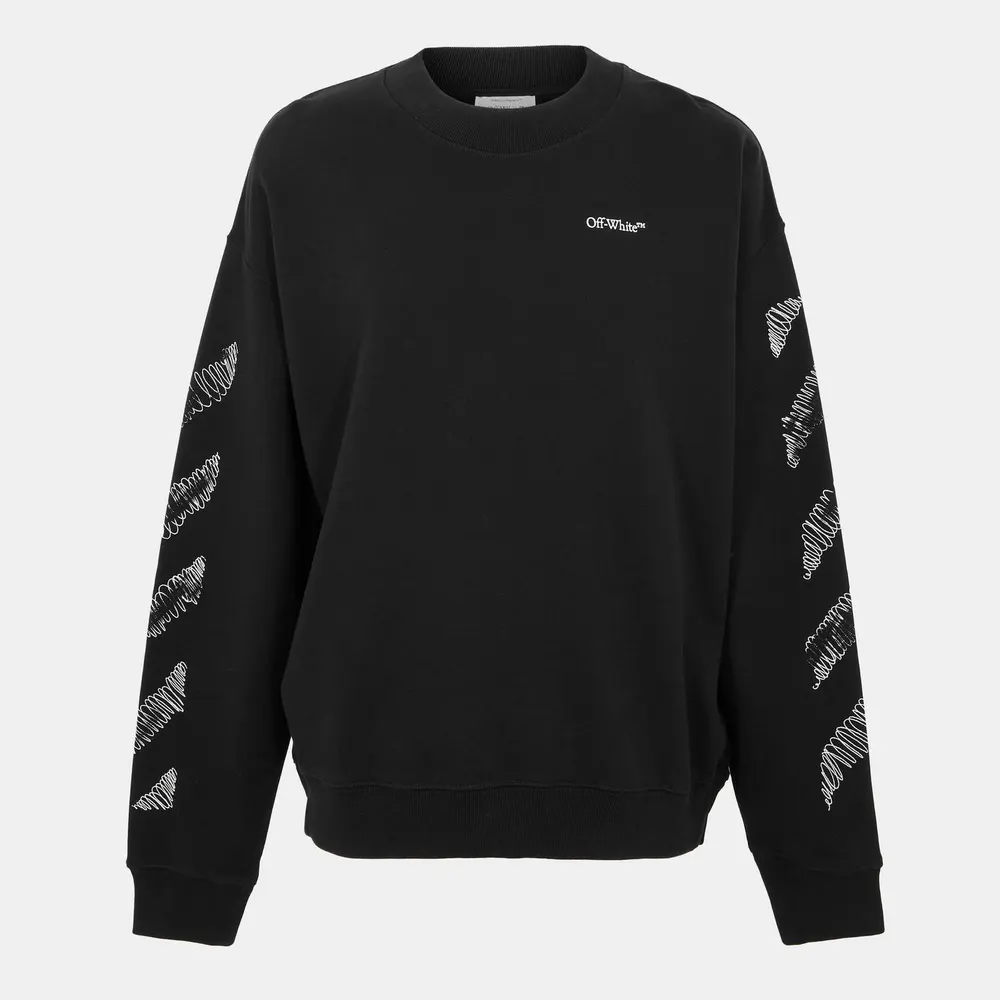 Off White Men's Scrib Skate Relaxed Fit Crew Sweatshirt detail 2