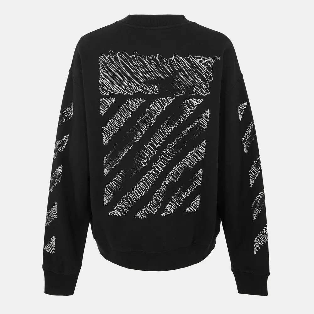 Off White Men's Scrib Skate Relaxed Fit Crew Sweatshirt
