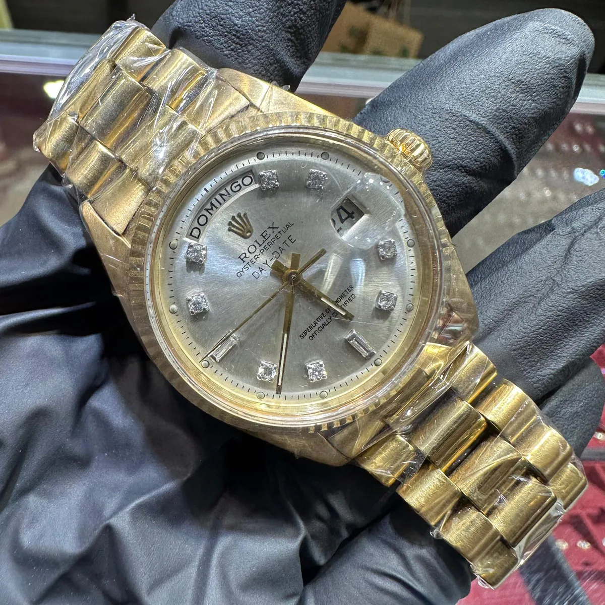 ANKUR - For Him WATCHES Rolex Day-Date 36mm | 18K Yellow Gold | Silver Diamond Dial – Watch