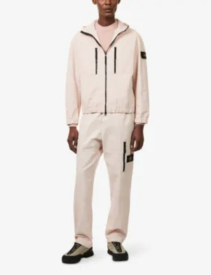 STONE ISLAND Hooded Zip-Up Cotton Ripstop Jacket detail 2