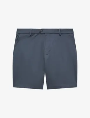 REISS Wicket Straight-Leg Stretch-Cotton Shorts - AIRFORCE BLUE - 30S