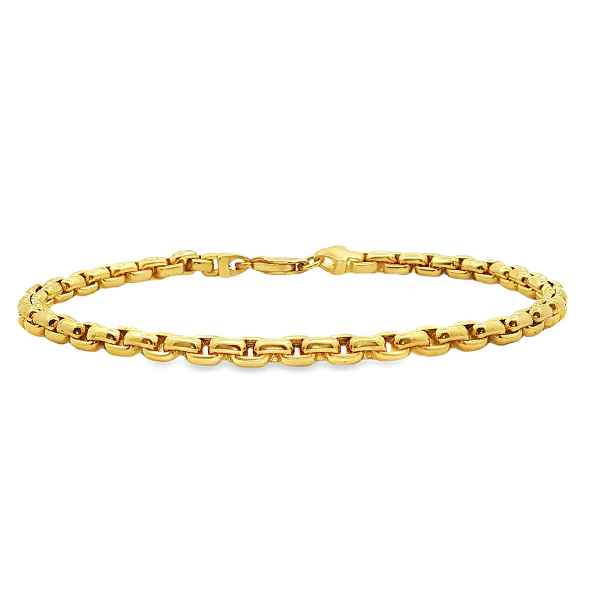 JALGAS - AMERICAS GOLD 14K Yellow Gold Solid Round Box Link Bracelet 8.75 Inches 4.5mm 70901 – Bracelet